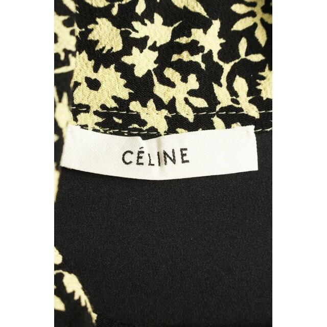 celine(セリーヌ)のセリーヌ フラワープリントギャザープルオーバーブラウス長袖シャツ 34 レディースのトップス(シャツ/ブラウス(長袖/七分))の商品写真