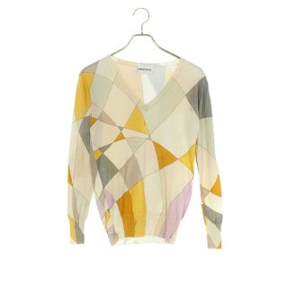 エミリオプッチ(EMILIO PUCCI)のエミリオプッチ 26KR60 総柄Vネックニット XS(ニット/セーター)