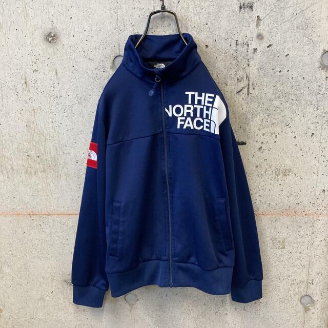 THE NORTH FACE(ザノースフェイス)のノースフェイス 　ジャージ　ネイビー　ビックロゴ  キッズ140 キッズ/ベビー/マタニティのキッズ服男の子用(90cm~)(ジャケット/上着)の商品写真