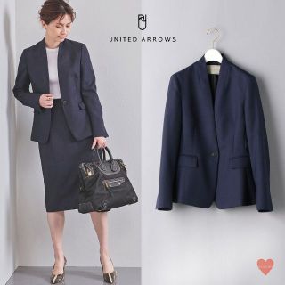 ユナイテッドアローズ(UNITED ARROWS)の美品♡ 【UNITED ARROWS】シャンブレー ノーラペル ジャケット (ノーカラージャケット)