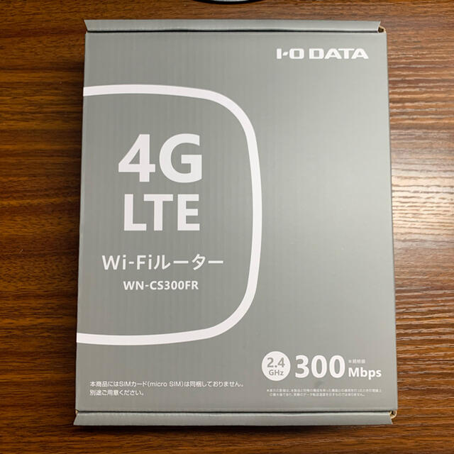 IODATA(アイオーデータ)の4G Wi-Fiルーター WN-CS300FR スマホ/家電/カメラのPC/タブレット(PC周辺機器)の商品写真