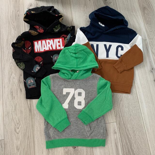 H&M(エイチアンドエム)のH&M キッズパーカー 3点セット キッズ/ベビー/マタニティのキッズ服男の子用(90cm~)(その他)の商品写真