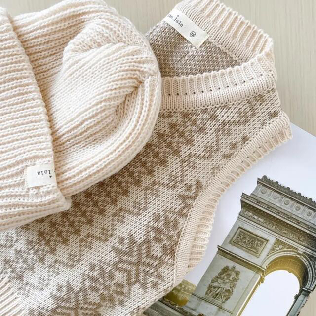 ZARA KIDS(ザラキッズ)の【rumirumi様専用】the lala knit vest ニットベスト メンズのトップス(ニット/セーター)の商品写真