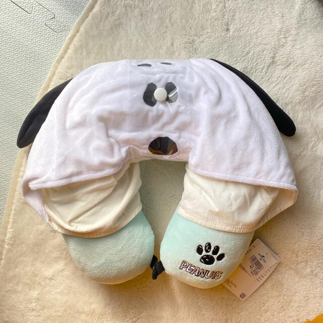 いいスタイル スヌーピー ネックピロー フード付き