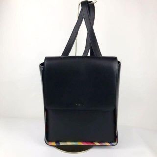 ポールスミス(Paul Smith)の新品 Paul Smith ポールスミス ブラックレザー バックパック リュック(リュック/バックパック)