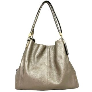 COACH - コーチ ショルダーバッグ シャンパンゴールド レザーの通販