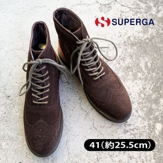 スペルガ(SUPERGA)の【 SUPERGA 】スペルガ　25.5cm スウェード　レザー　ブーツ　革靴(ブーツ)