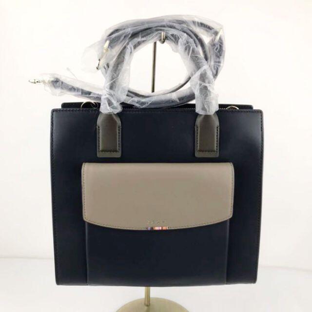 新品 Paul Smith ポールスミス 2wayレザーハンドバッグ  ネイビー