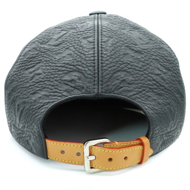 LOUIS VUITTON(ルイヴィトン)のヴィトン ブラック モノグラム レザー キャップ キャスケット GG47 メンズの帽子(キャップ)の商品写真