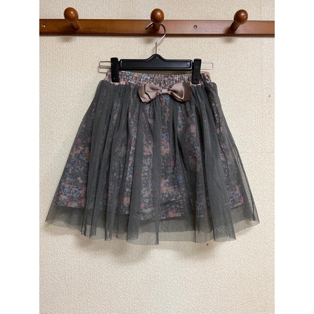 motherways(マザウェイズ)の【140】マザウェイズ＊チュール重ね花柄キュロット キッズ/ベビー/マタニティのキッズ服女の子用(90cm~)(スカート)の商品写真