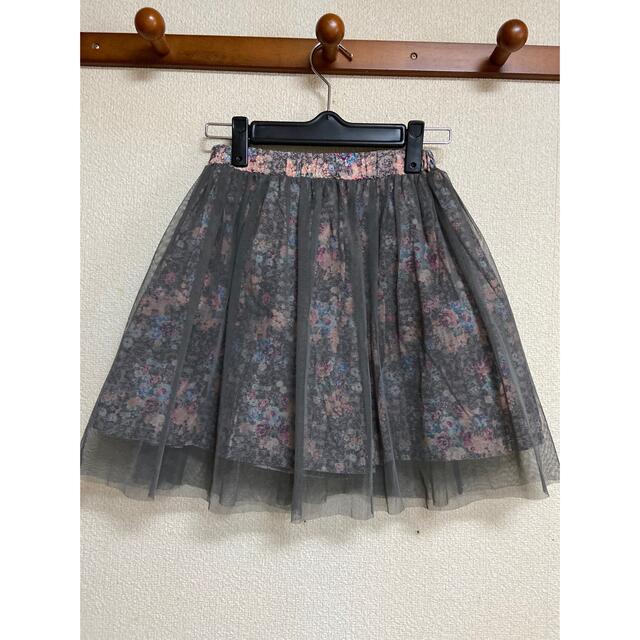 motherways(マザウェイズ)の【140】マザウェイズ＊チュール重ね花柄キュロット キッズ/ベビー/マタニティのキッズ服女の子用(90cm~)(スカート)の商品写真