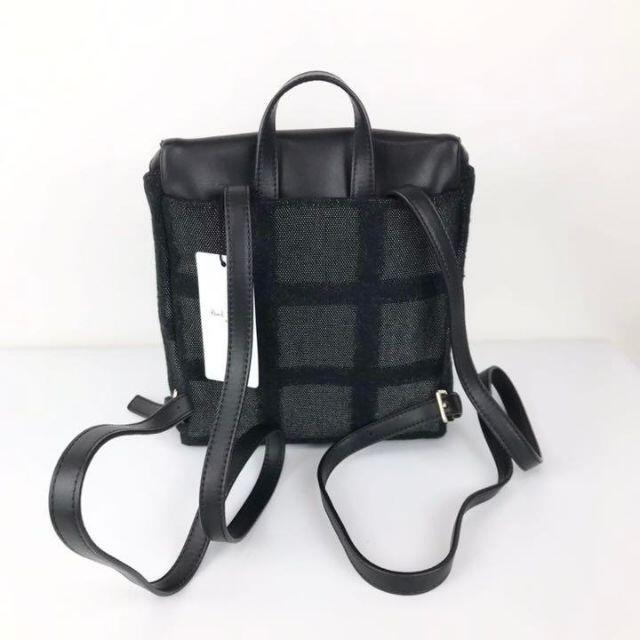 極美品】ポールスミス リュック ブラック ニードルチェック 保存袋付き-