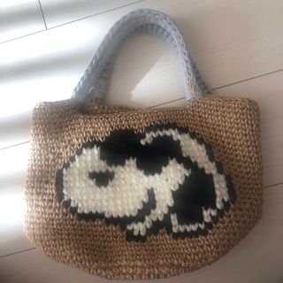 ハンドメイド  スヌーピー  麻バッグ(バッグ)