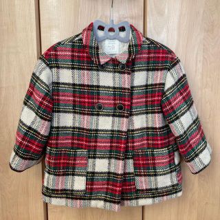 ザラキッズ(ZARA KIDS)の【美品】ZARABaby チェック柄 コート　(コート)