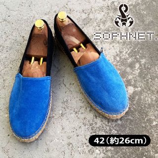 ソフネット(SOPHNET.)の【 SOPHNET. 】ソフネット　26cm スウェード　レザー　革靴 極美品(スリッポン/モカシン)