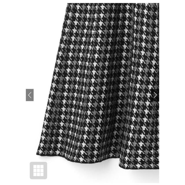 GRL(グレイル)のグレイル　千鳥柄フレアニットロングスカート レディースのスカート(ロングスカート)の商品写真