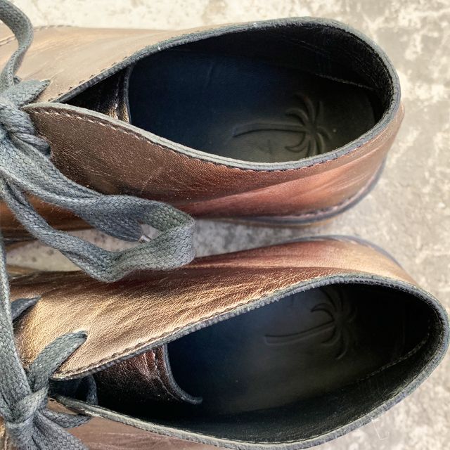 【 tomas maier 】トーマスマイヤー　25cm ブーツ 革靴　ゴールド メンズの靴/シューズ(ブーツ)の商品写真