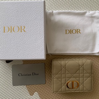【美品/正規品】Christian Dior ディオール　折り財布　ベージュ