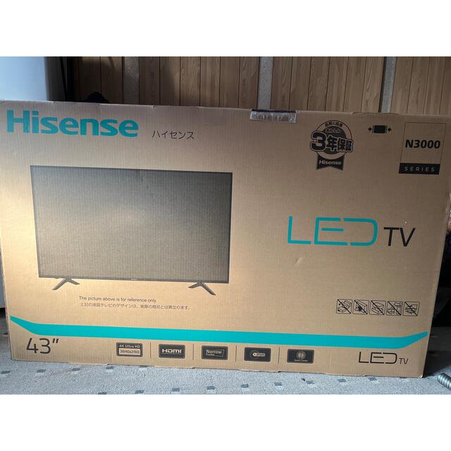 HISENSE HJ43N3000 43V型 4K テレビの通販 by アイマン's shop｜ラクマ