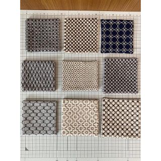刺し子コースター 9枚(キッチン小物)