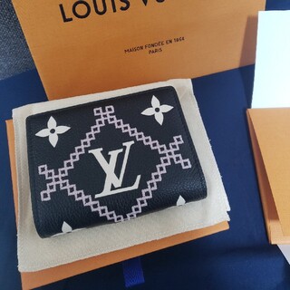 ルイヴィトン(LOUIS VUITTON)の正規品新作 新品 ルイヴィトン ポルトフォイユ クレア ピンク黒ブラック折り財布(財布)