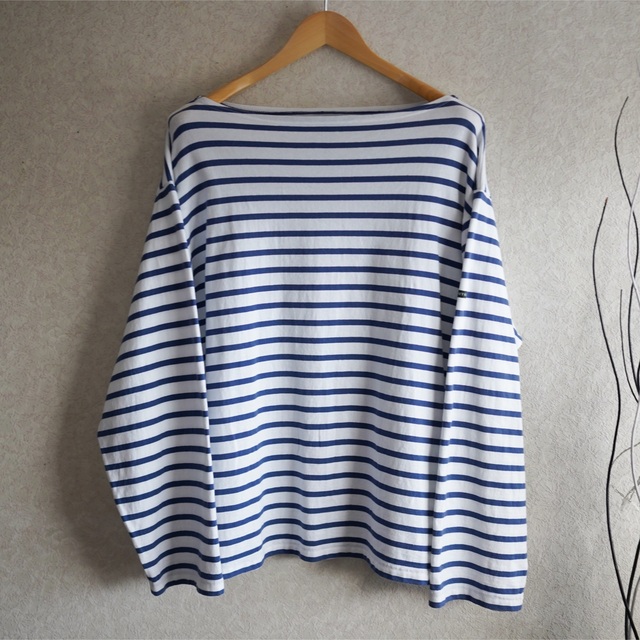 OUTIL TRICOT AAST バスクシャツ [WHITE / NAVY]