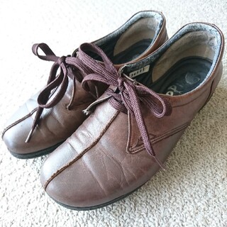 goriss 靴 21.5cm EEEE 茶色ブラウン 日本製 スニーカー(ローファー/革靴)