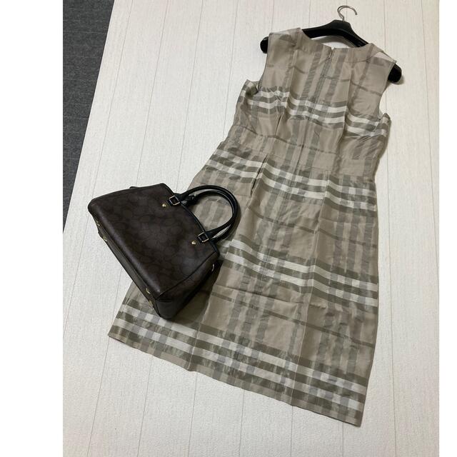 最安価格 BURBERRY ワンピース シルク チェックの通販 by mickyプロフ