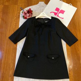 超美品【レオナール】ゆったり44♡ ペパーミントグリーン/チュニックワンピース