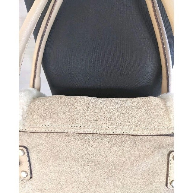 Max Mara(マックスマーラ)のMaxMara♡マックスマーラ♡ハンドバッグ♡スエードレザー♡サンドベージュ♡ レディースのバッグ(ハンドバッグ)の商品写真