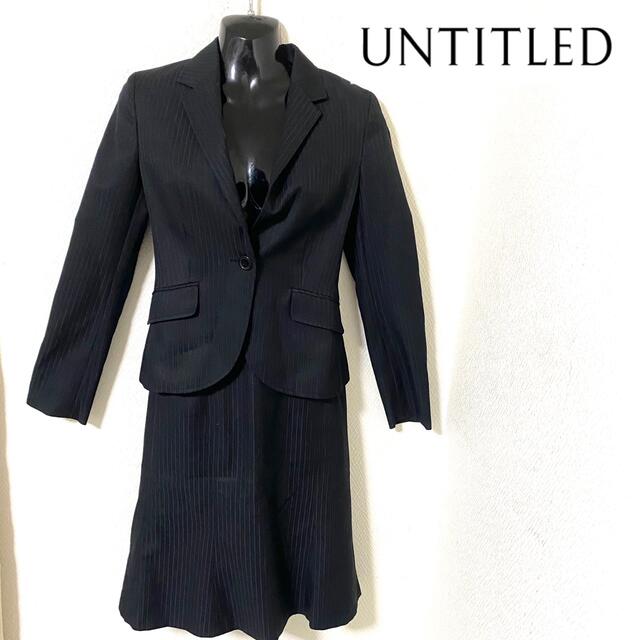 UNTITLED(アンタイトル)のアンタイトル　スカートスーツ　セットアップ  シルク　入学式　おしゃれ　2 M レディースのフォーマル/ドレス(スーツ)の商品写真