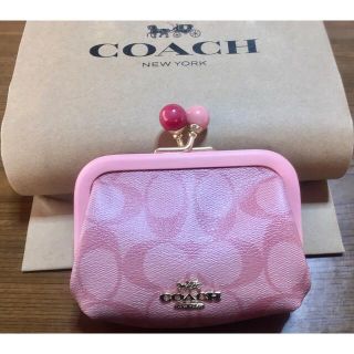 コーチ(COACH)の新品☆COACH コーチ キスロック ピンク コインケース がま口財布(財布)