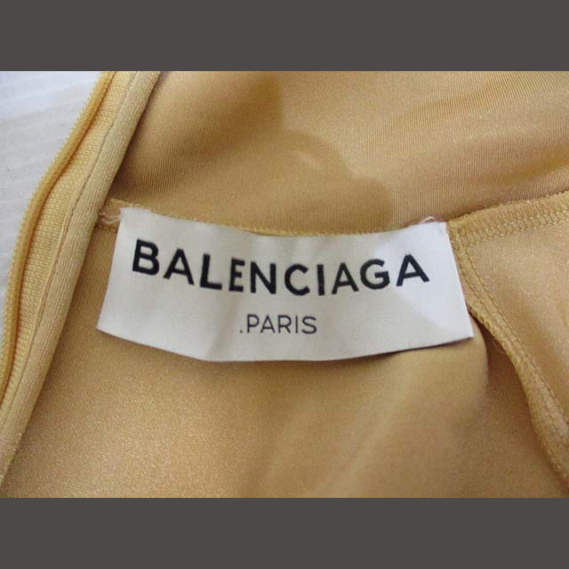 ギフト】 BALENCIAGA シンプル サテン ドレス ウエストリボン
