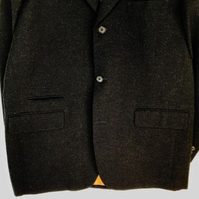 テーラードジャケット　3B　ウール　黒　ブラック　LL　ヨーロッパ　日本製