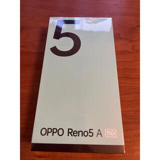 オッポ(OPPO)の【新品未開封】OPPO RENO 5A シルバーブラック(スマートフォン本体)
