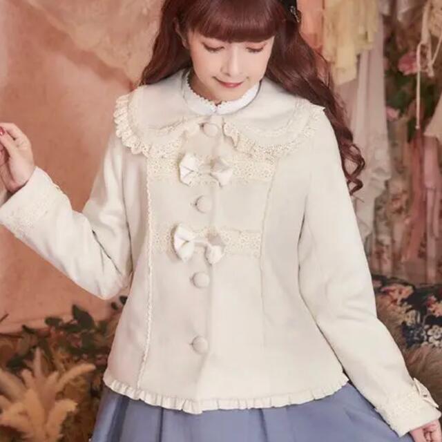 ダッフルコートaxes femme kawaii レースフリルショートコート