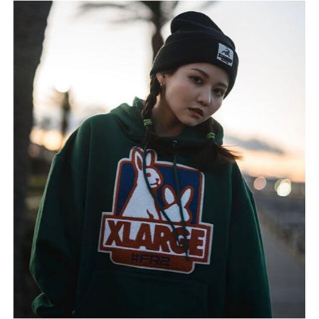 FR2 XLARGE Fxxk Icon Hoodie グリーン Mサイズメンズ