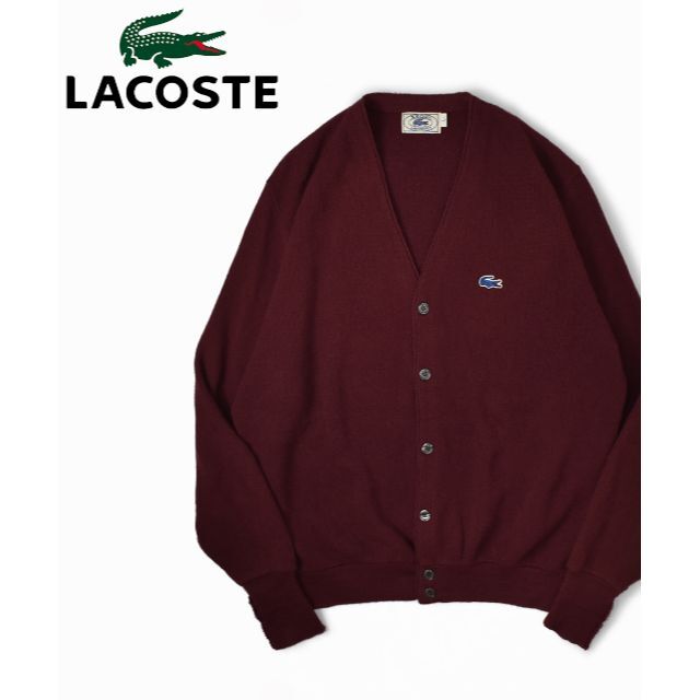 70s〜80s IZOD LACOSTE 青ワニ ニットカーディガンRick’s_shop_ニット