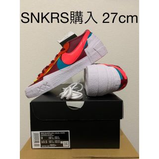 ナイキ(NIKE)のNike Sacai Kaws Blazer Low Team Red サカイ(スニーカー)