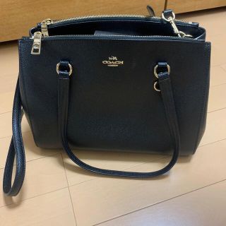 コーチ(COACH)のコーチ　ハンドバッグ　2way レザーブラック(ハンドバッグ)