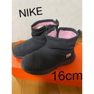 ナイキ(NIKE)のNIKE ナイキ　ブーツ　16cm  黒×ピンク(ブーツ)