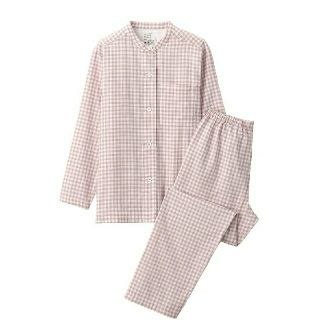 ムジルシリョウヒン(MUJI (無印良品))の◆新品◆ 無印良品 脇に縫い目のない二重ガーゼスタンドカラーパジャマ／Ｓ～Ｍ(パジャマ)