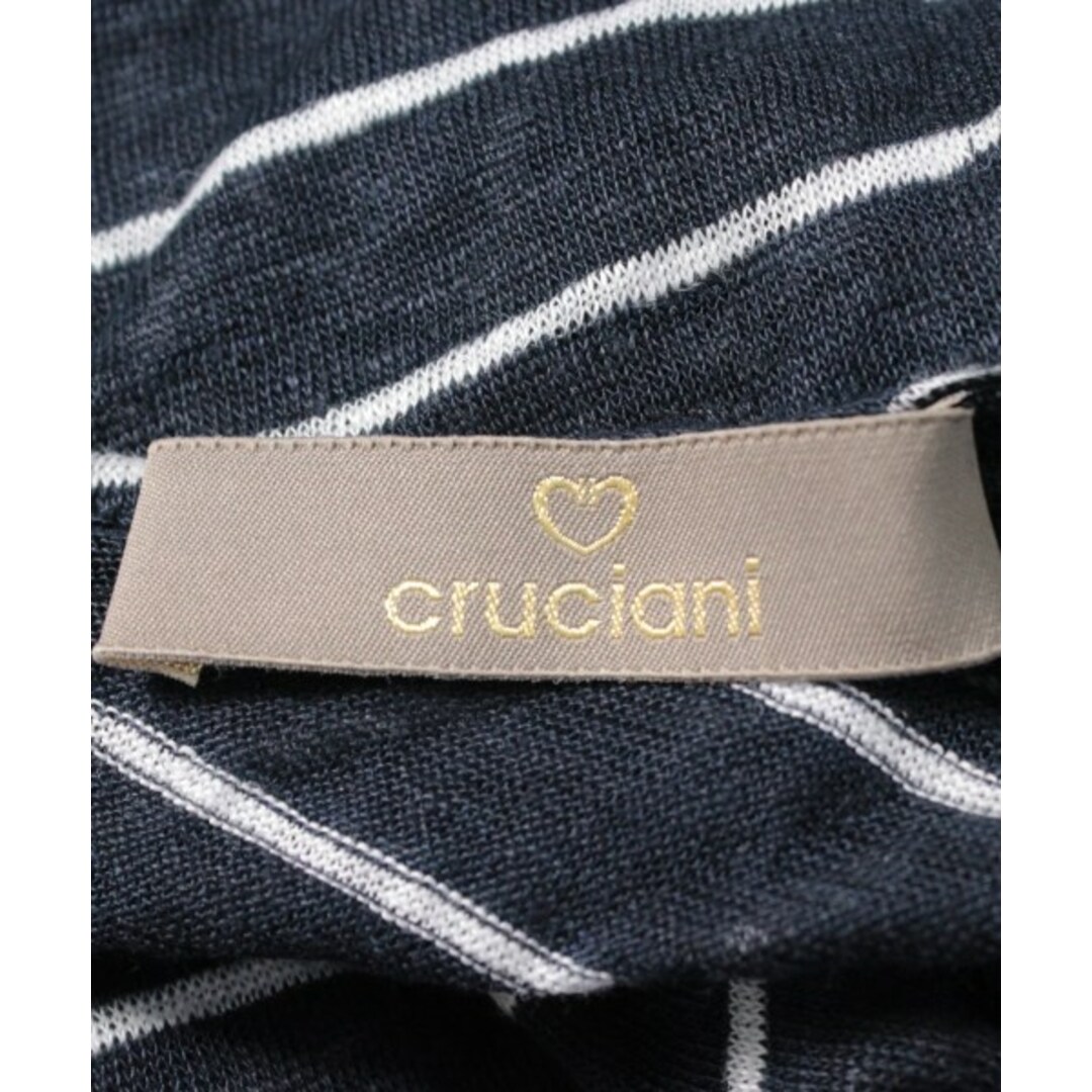 Cruciani(クルチアーニ)のCruciani ニット・セーター 40(M位) 紺x白(ボーダー) 【古着】【中古】 レディースのトップス(ニット/セーター)の商品写真