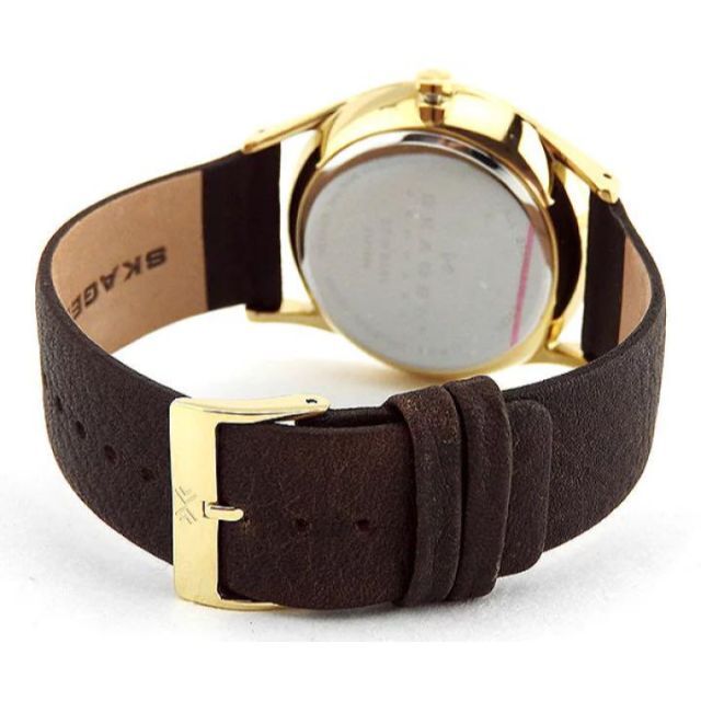 時計218 スカーゲン時計　メンズ腕時計　アンティーク　新品未使用　ゴールド