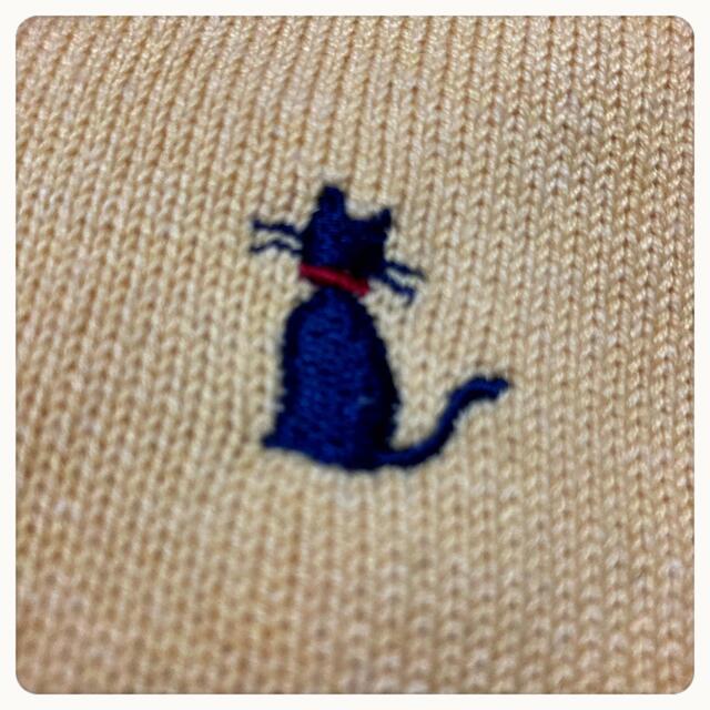 ꒰Puffin Family꒱猫ワンポイント刺繍cat半袖ニット黄色LサイズOK レディースのレディース その他(その他)の商品写真