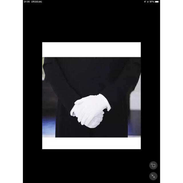 新品未使用　白手袋　ホワイト　グローブ　WHITE GLOVES メンズのファッション小物(手袋)の商品写真