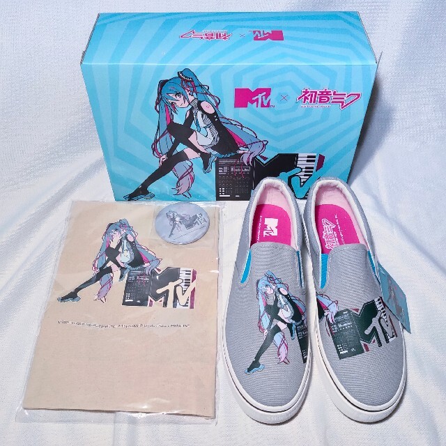 新品 限定 初音ミク MTV スリップオン 28cm コラボ スリッポン メンズの靴/シューズ(スリッポン/モカシン)の商品写真