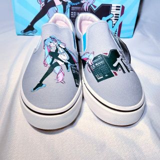 新品 限定 初音ミク MTV スリップオン 28cm コラボ スリッポン www ... MTV×初音ミク スニーカー 黒 28cm