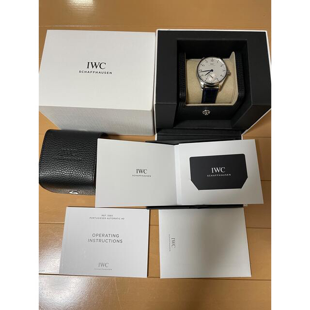 IWC(インターナショナルウォッチカンパニー)のIWC ポルトギーゼ オートマティック40 IW358304 青針 美品 メンズの時計(腕時計(アナログ))の商品写真