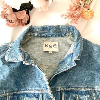 Sea New York フリルカラーデニムジャケット Gジャン amuch.cl
